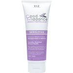 Good Riddance 100ml Sensitive Insect Repellent tube with lavender and botanical illustrations.