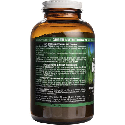 Green Nutritionals Barleygrass 100% Australian Organic 200g Payless 4 Organics