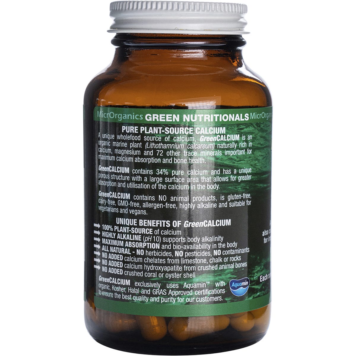 Green Nutritionals Green Calcium Vegan Capsules 600mg 60 Caps Payless 4 Organics