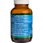 450g glass jar of Green Nutritionals Hawaiian Pacifica Spirulina Powder with a green and white label.