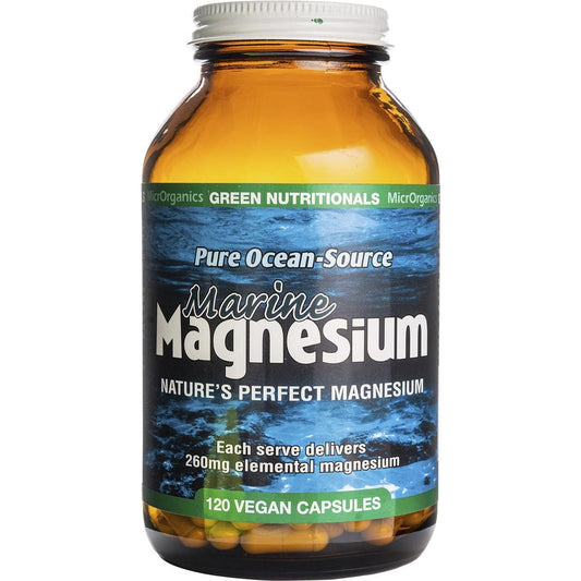 Green Nutritionals Marine Magnesium Vegan Capsules 260mg 120 Caps Payless 4 Organics