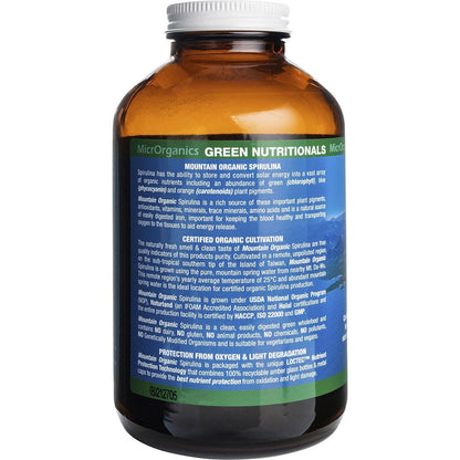 Green Nutritionals Mountain Organic Spirulina Powder 500g Payless 4 Organics