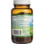 Side view of a 120g tub of Green Nutritionals Organic Green Superfoods Powder with a green and white label.