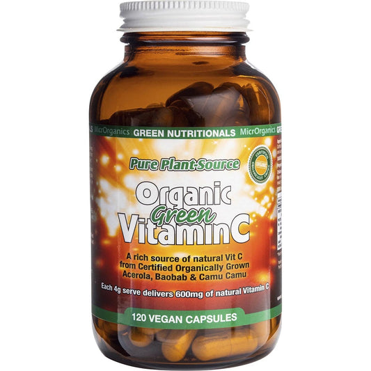 Green Nutritionals Organic Green Vitamin C Vegan Capsules 600mg 120 Caps Payless 4 Organics