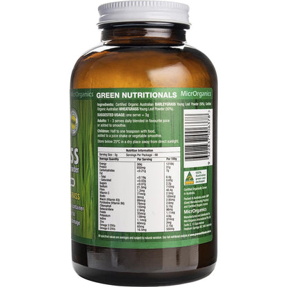 Green Nutritionals Organic Supergrass Powder 200g Payless 4 Organics