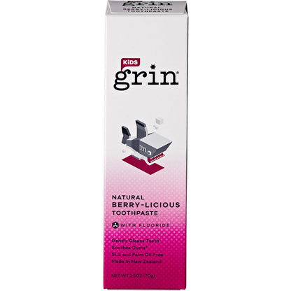 Grin Toothpaste Kids Berry-Licious with Fluoride 70g Payless 4 Organics