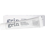 100g tube of Grin Natural Whitening Toothpaste with Fluoride in a light blue and white box.