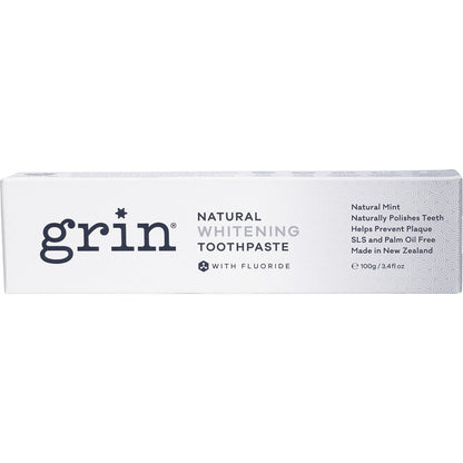 Grin Toothpaste Whitening with Fluoride 100g Payless 4 Organics