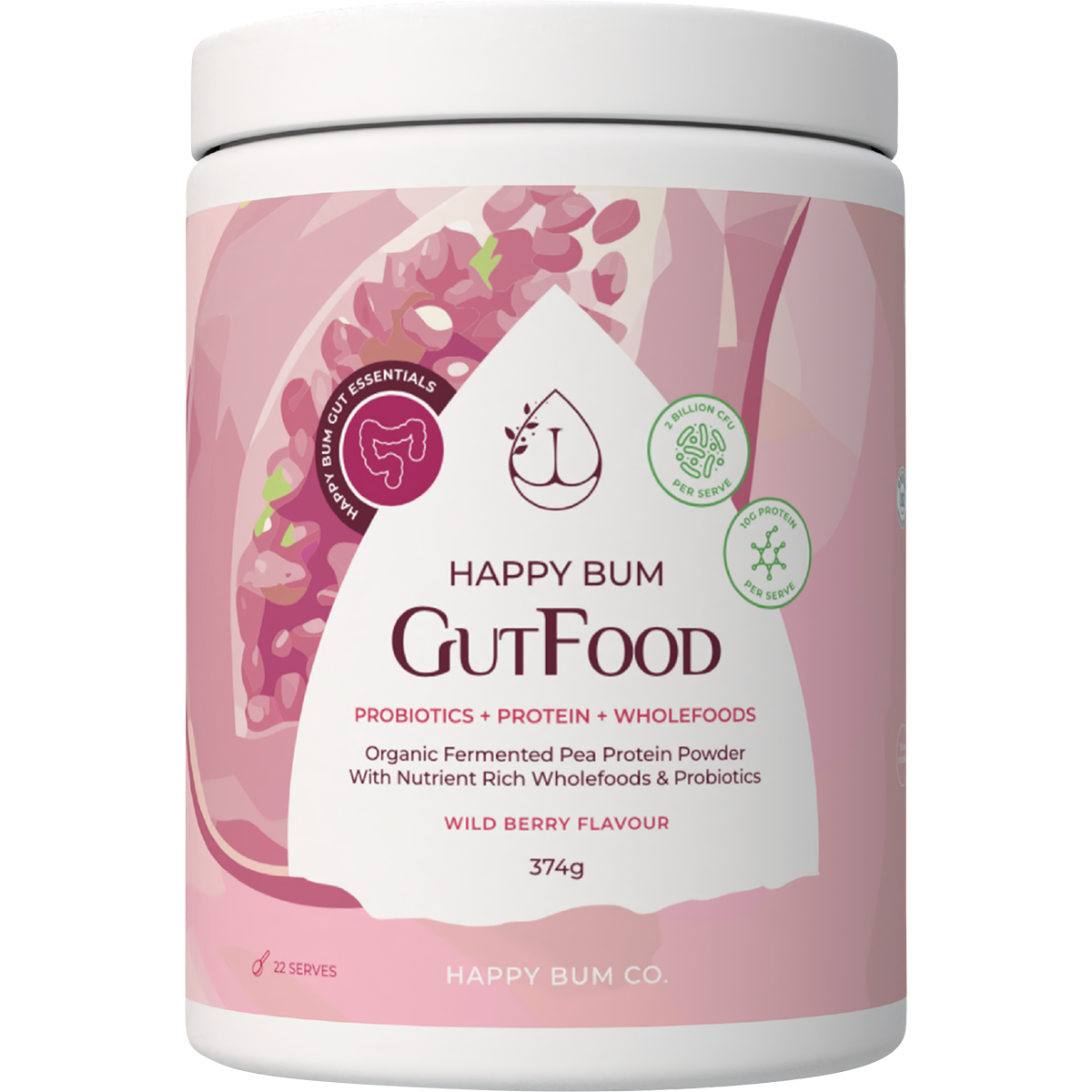 Happy Bum Gut Food Wild Berry 374g