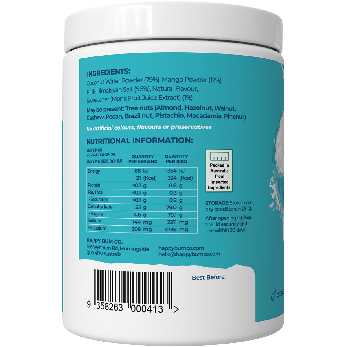 Happy Bum Happy Hydrate Mango 162g