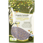 Healing Concepts Organic Lavender 50g bag of loose leaf tea on a white background.