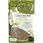Healing Concepts Organic Lemon Balm 30g tea in a clear bag with a white and green label and dried green herbs.