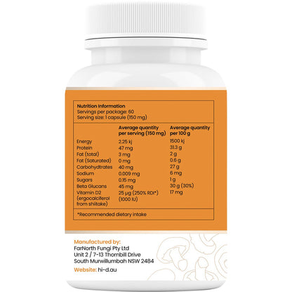 Hi-D Natural Vitamin D 1000 IU 60 Caps