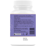 Right side of a Hi-D Natural Vitamin D 3000 IU 60-capsule tub showing product information and organic mushroom details.
