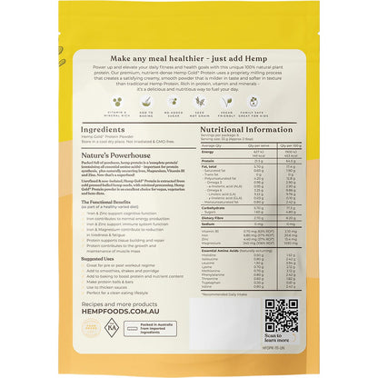 Hemp Foods Australia Organic Hemp Gold Protein 210g