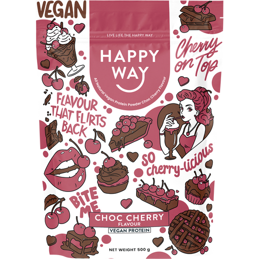 Happy Way Vegan Protein Powder Choc Cherry 500g
