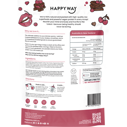 Happy Way Vegan Protein Powder Choc Cherry 500g