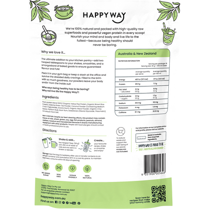 Happy Way Vegan Protein Powder Matcha Latte 500g