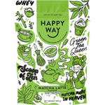 500g bag of Happy Way Matcha Latte Whey Protein Powder featuring a green and white label on a white background.