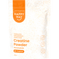 300g tub of Happy Way Tropical Creatine Powder Monohydrate with a colorful label and tropical fruit illustrations.