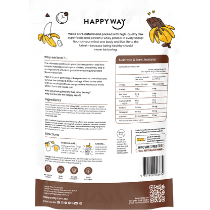 Happy Way Whey Protein Powder Choc Banana 500g