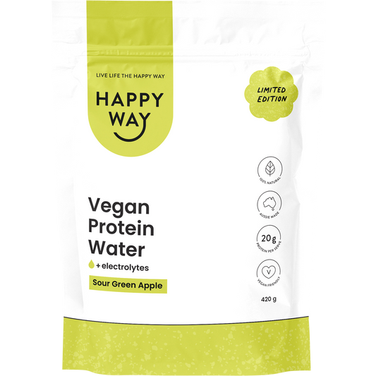 Happy Way Vegan Protein Water Sour Green Apple 420g