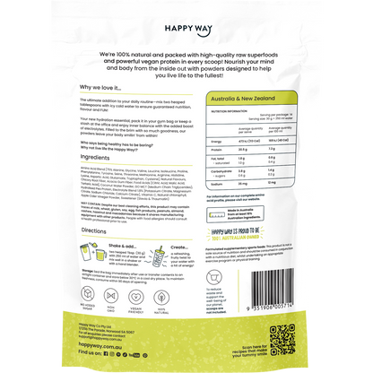 Happy Way Vegan Protein Water Sour Green Apple 420g