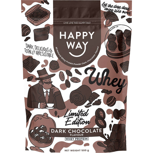 Happy Way Whey Protein Powder Dark Chocolate 500g