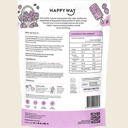 Happy Way Whey Protein Powder Strawberry 500g