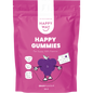 210g tub of Happy Way Happy Gummies Grape featuring a purple label and clear jar.