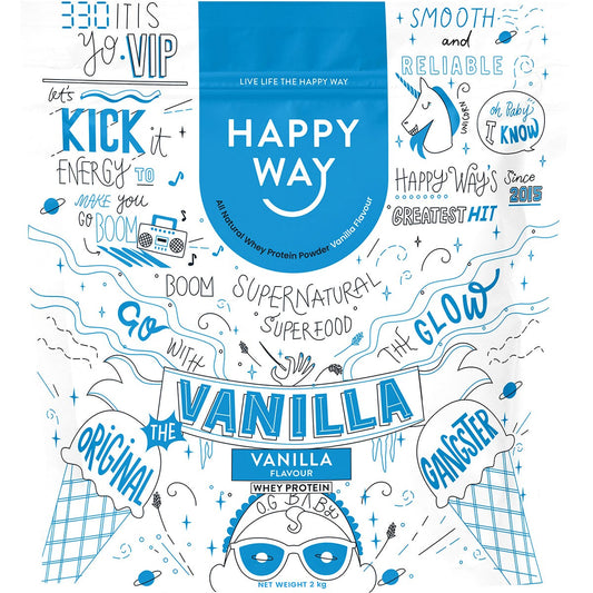 Happy Way Whey Protein Powder Vanilla 2kg