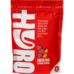 Hyro Electrolyte Sachets Mixed Bag in a 15-pack box featuring assorted fruit flavors on a white background.
