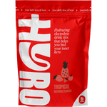 Box of Hyro Tropical Electrolyte Sachets with 15 single-serve sticks featuring a vibrant orange and yellow label.