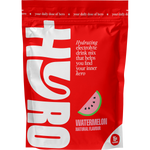 Watermelon flavored Hyro electrolyte sachets in a white and pink box, featuring HASTA certification and 15 servings.