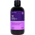 Hab Shifa TQ+ Organic Black Seed Oil 250ml amber glass bottle with a gold and white label on a white background.