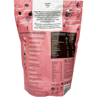 Happy Way Ashy Bines Vegan Protein Powder Triple Choc Fudge 500g Payless 4 Organics