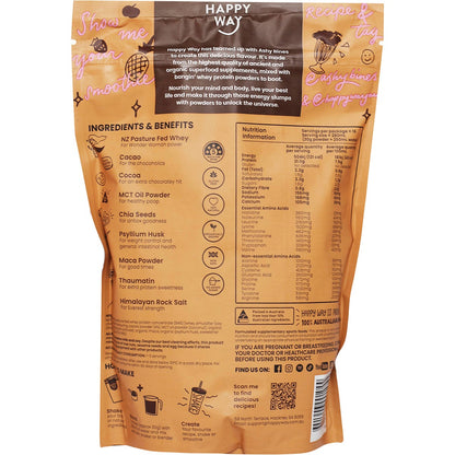 Happy Way Ashy Bines Whey Protein Powder Choc Caramel 500g Payless 4 Organics