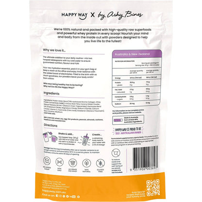 Happy Way Ashy Bines Whey Protein Water Passionfruit 420g Payless 4 Organics