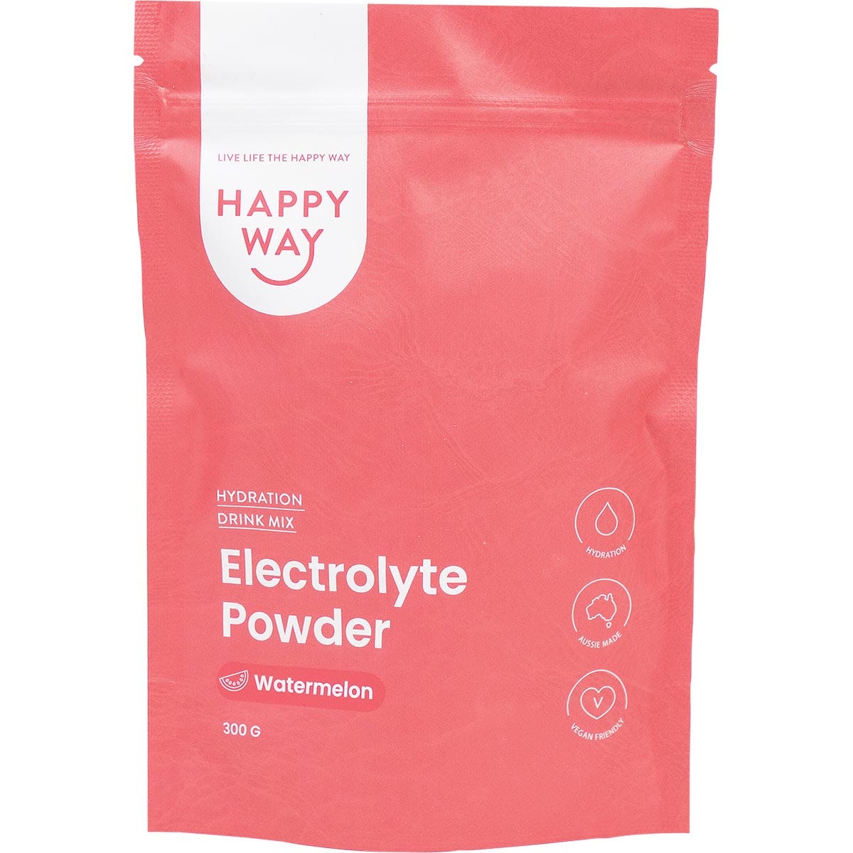 Happy Way Electrolyte Powder Watermelon 300g Payless 4 Organics