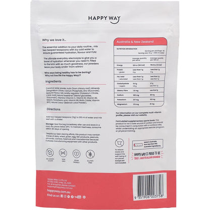 Happy Way Electrolyte Powder Watermelon 300g Payless 4 Organics