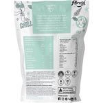 Happy Way Cacao Mint Hemp Protein Powder 60g pouch featuring chocolate and mint illustrations on a mint green background.