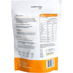 Happy Way 315g orange magnesium powder pouch on a white background with citrus illustrations.