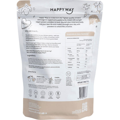 Happy Way Vegan Protein Powder Coffee 500g Payless 4 Organics