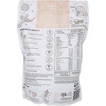 1kg tub of Happy Way Vegan Vanilla Protein Powder with a white and yellow label on a white background.