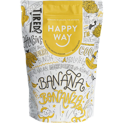 Happy Way Whey Protein Powder Banana 500g Payless 4 Organics