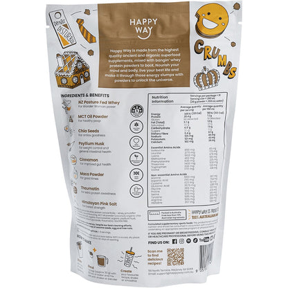 Happy Way Whey Protein Powder Caramel Biscuit 500g Payless 4 Organics
