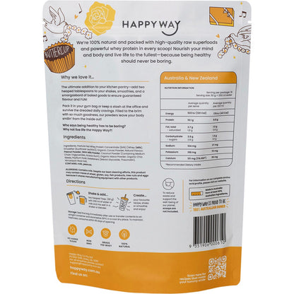 Happy Way Whey Protein Powder Choc Peanut Butter 500g Payless 4 Organics