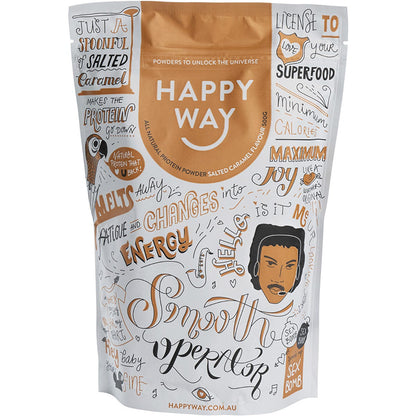 Happy Way Whey Protein Powder Salted Caramel 500g Payless 4 Organics