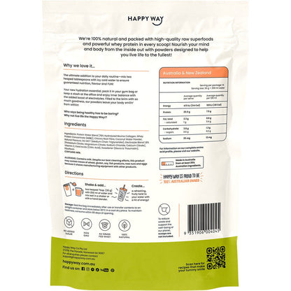Happy Way Whey Protein Water Apple Peach 420g Payless 4 Organics