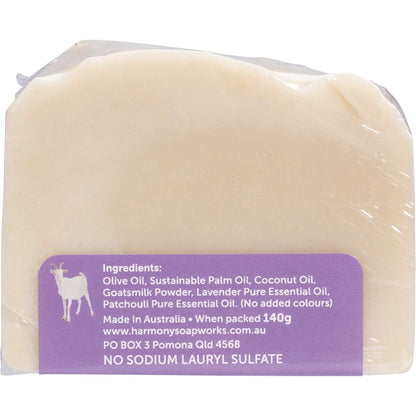 Harmony Soapworks Goat's Milk Soap Lavender & Patchouli 140g Payless 4 Organics